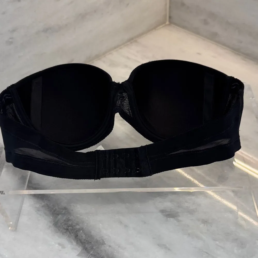 Chantelle Black Strapless Sublime Invisible Plunge Bra 34C